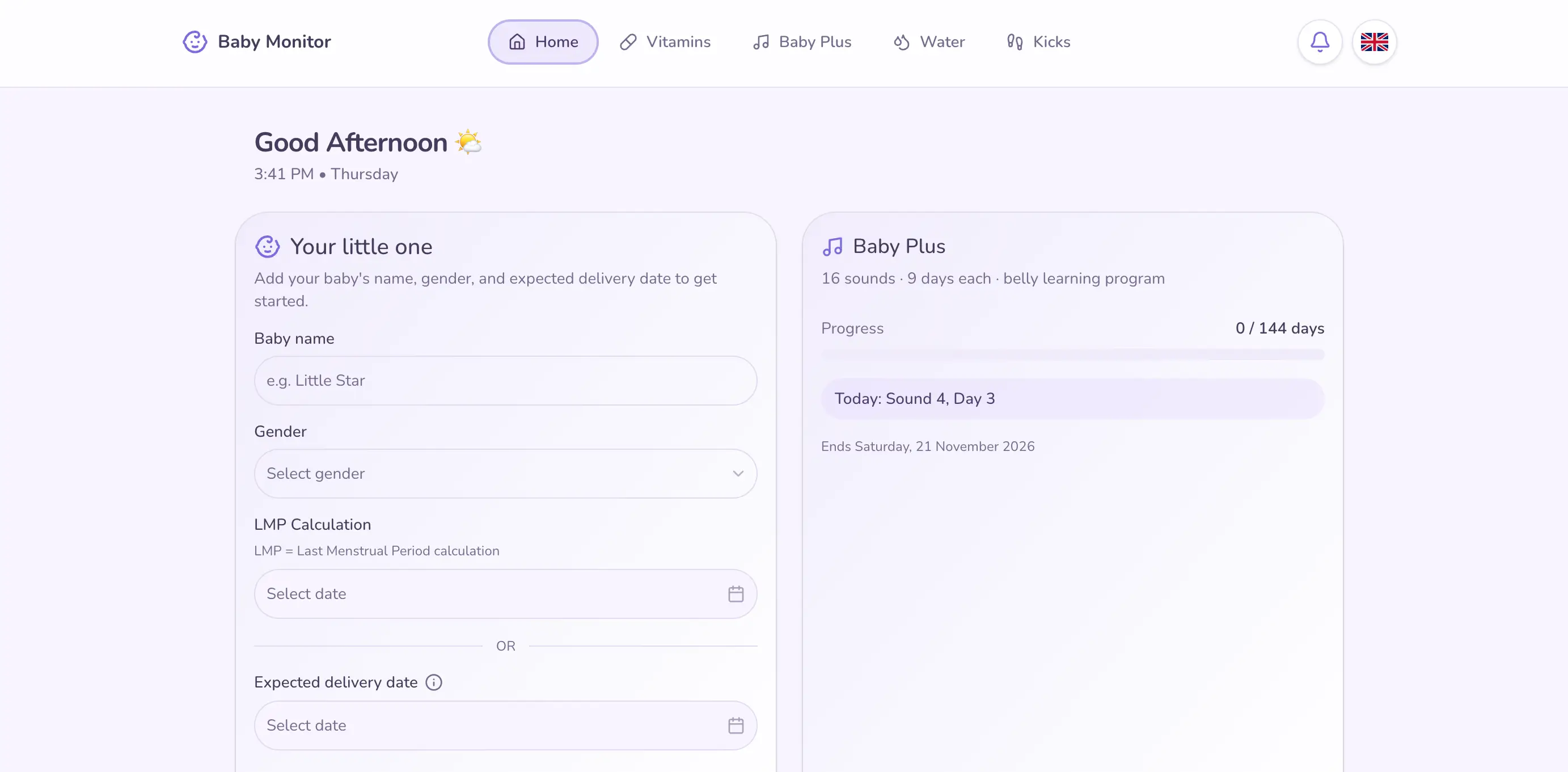 Baby Monitor Dashboard showcase screenshot 1
